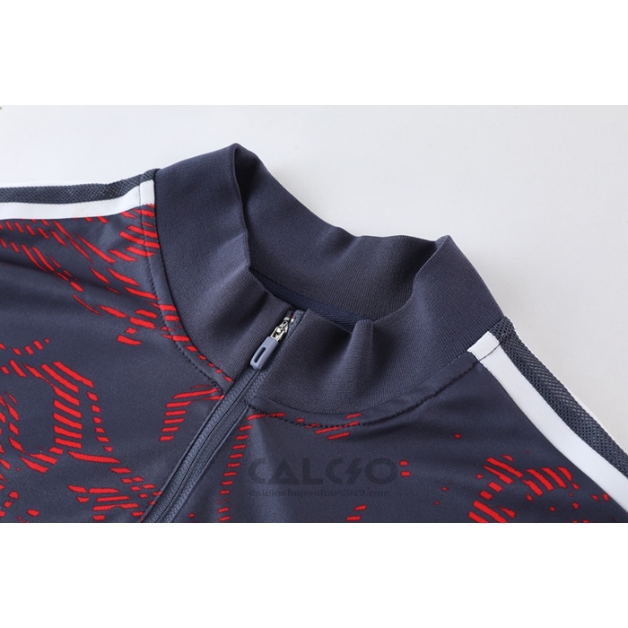 Tuta da Track di Felpa Bayern Monaco 2022-2023 Rosso e Grigio
